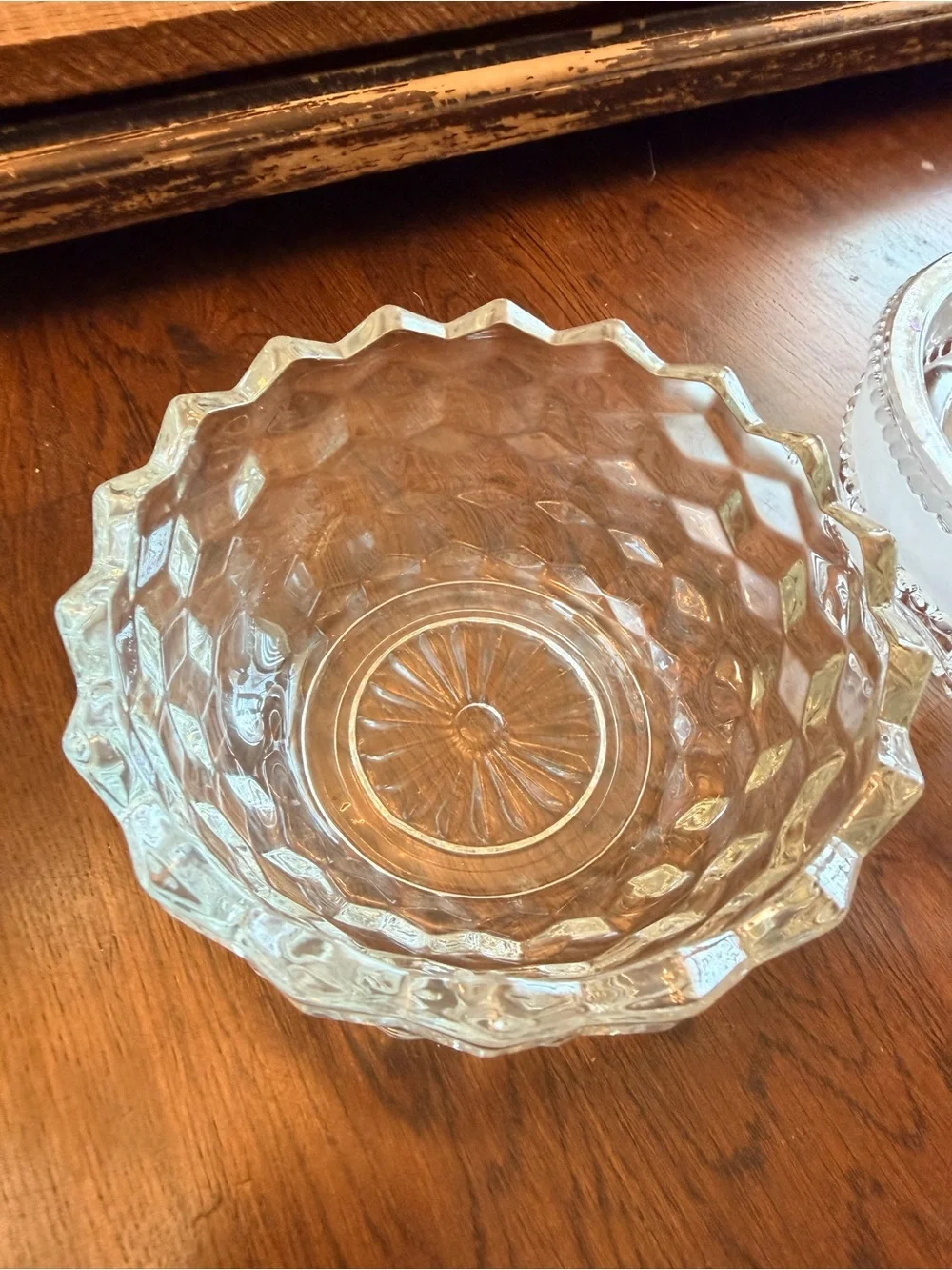 Set of 3 Vintage Clear Glass Lidded Candy Dish - with Lids Cute Candle Making